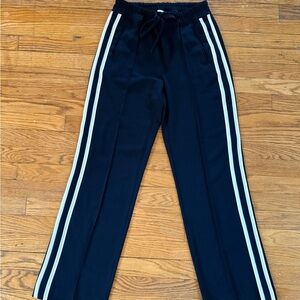 Reiss Navy Blue Straight Leg Pants with Lt Blue and White Stripes Size 4